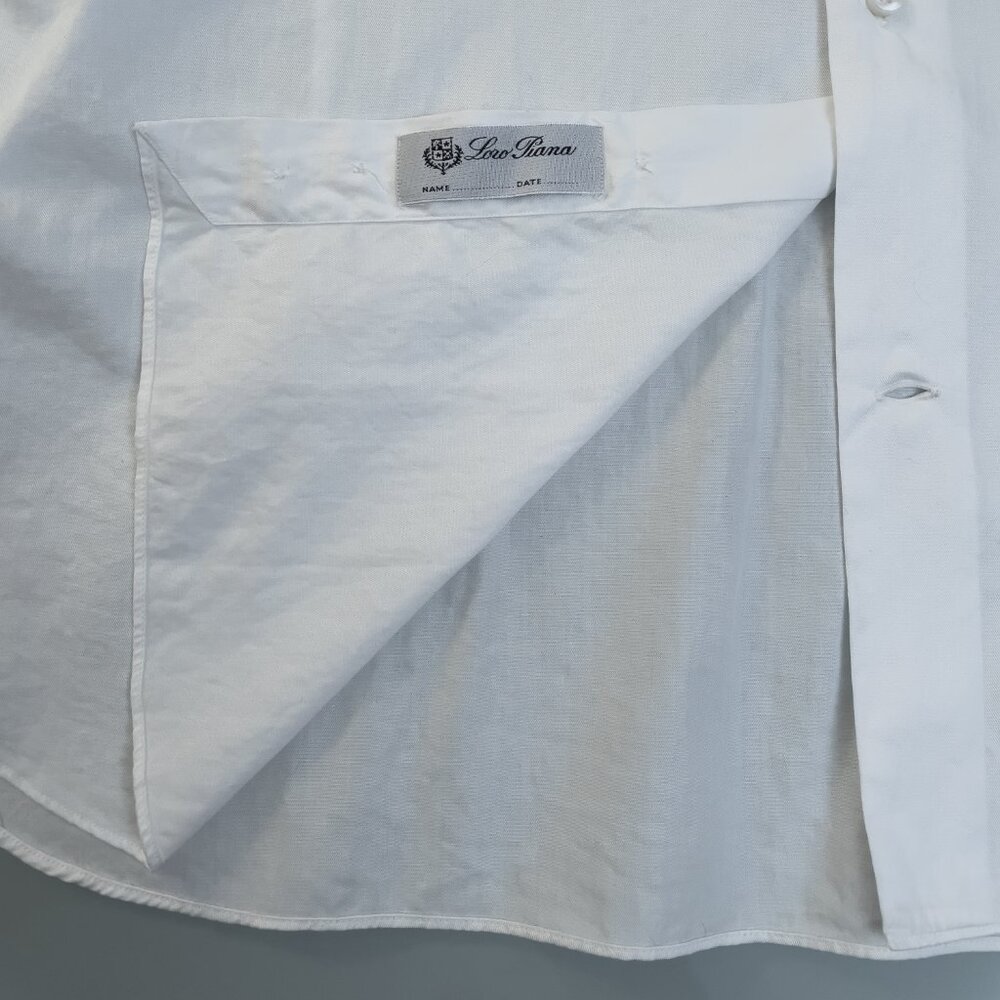 LORO PIANA Men's White Dress Shirt 15.75/40 NWT - Picture 10 of 12